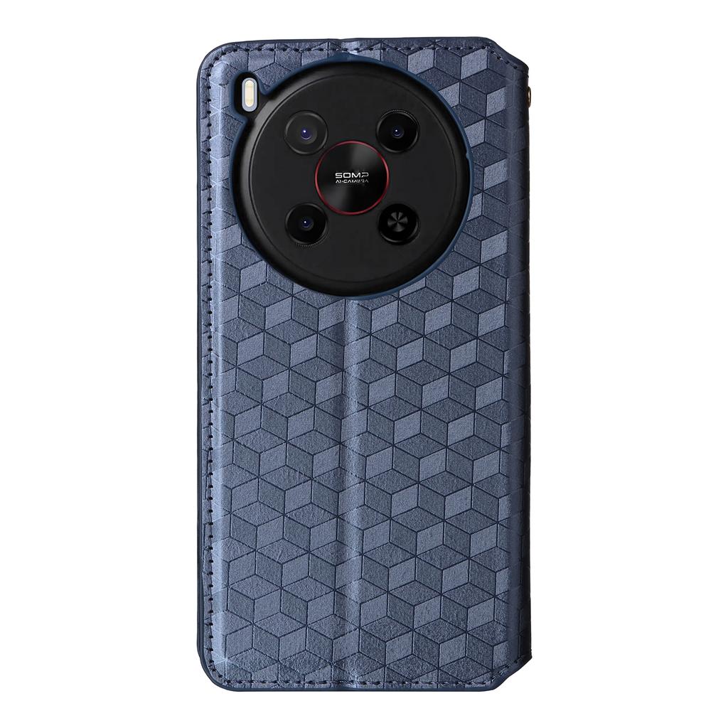 For ZTE Blade V70 Max/nubia V70 Max Case Wallet Rhombus Imprinted Leather Phone Cover