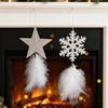 1PC Acrylic Christmas Christmas Elements Christmas Tree Pendant Decoration Atmosphere Gift Feather Decoration Holiday