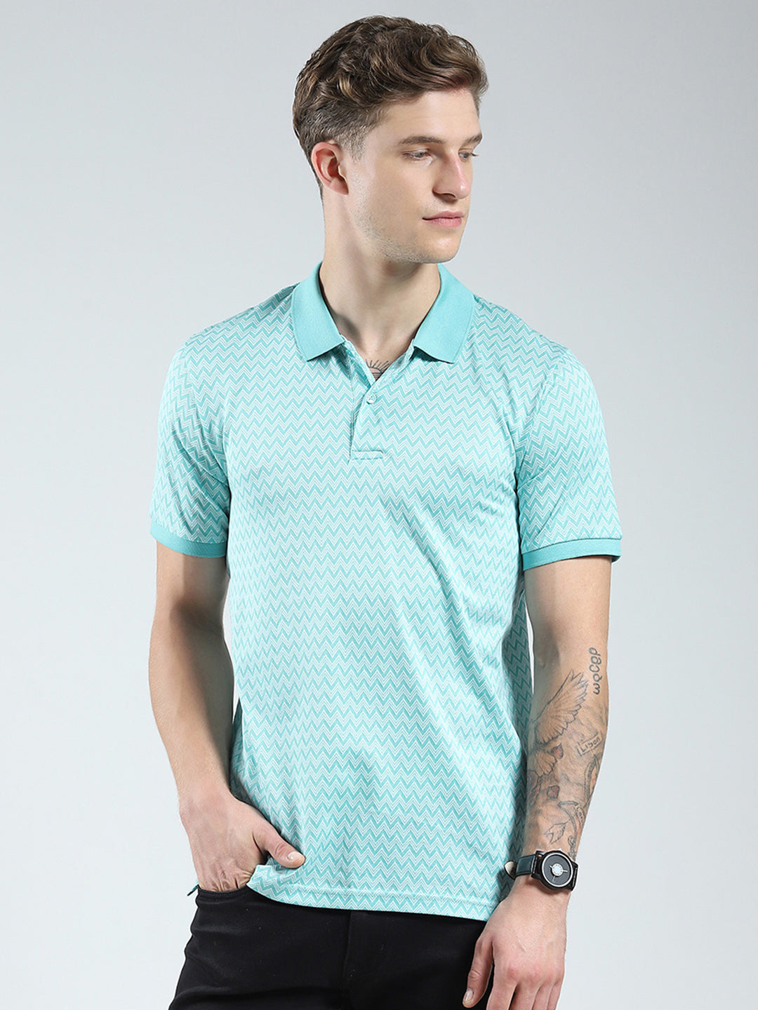 Мужская зеленая футболка Monte Carlo Regular Fit M зелёный