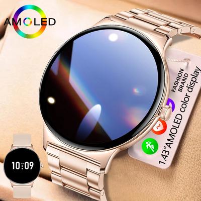 2026 True AMOLED Smart Watch Ladies Screen Always Show Time 466*466 Health Monitor Fitness Tracker Voice Calling Smartwatch Women