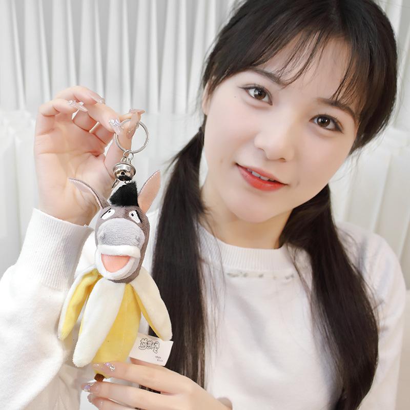 Kreatives Esel-Dekokissen Plüschtier Puppe kleine Esel-Puppe Mädchen Tasche Schlüsselanhänger Geschenk für Freundinnen