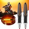2pcs 12 LED Flowing Motorcycle Turn Signal Light Bendable Flashing Motorbike Indicator Blinker Moto Tail Signal Lamp For Harley