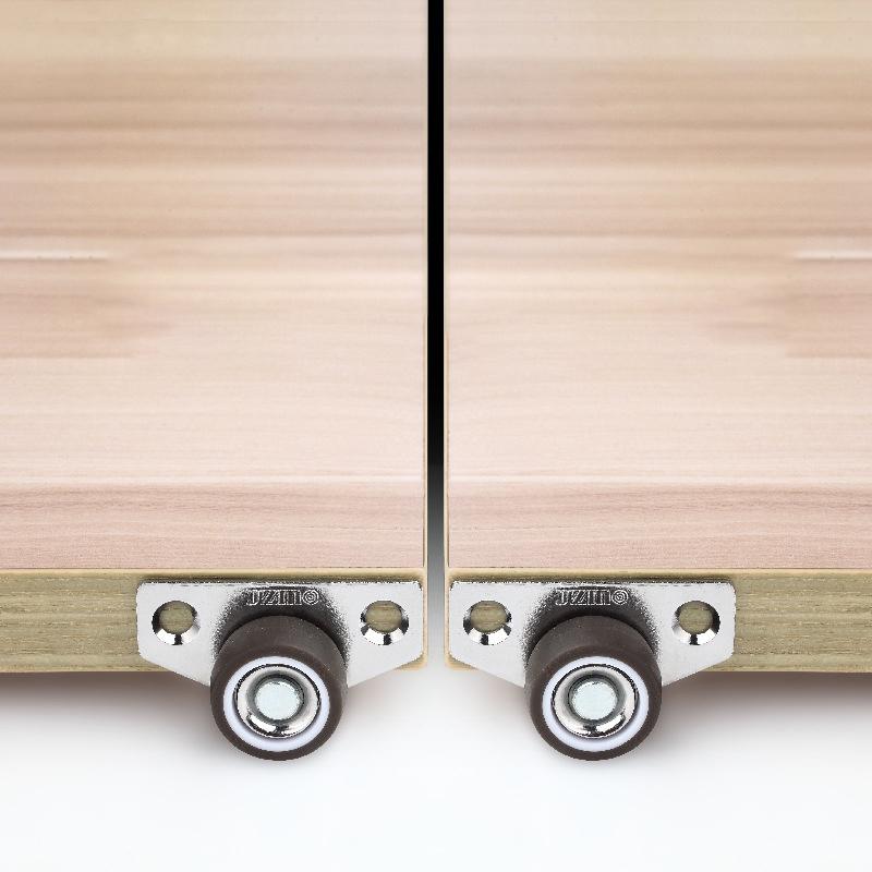 1/4Pcs Silent Rubber Casters, Drawer Wheels, For Furniture Kitchen Cabinet Table ,Of Side Installation Low Profile Replace Wheel