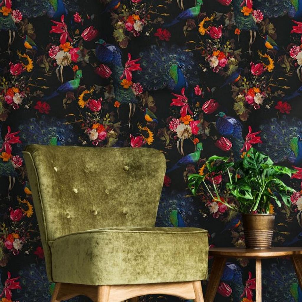 Erismann Instawalls Peacock Textured Wallpaper