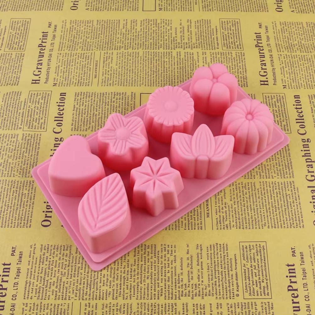 Pink Silicone Baking Mold Diverse Shapes for Creative Baking Chocolates Small Cakes Fondants High-Quality and Versatile