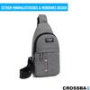 CROSSBAX Brusttasche Umhängetasche Schultertasche Crossbody Sling Bag grau
