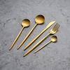 Stainless Steel Cutlery Noble Fork Knife Dessert Dinnerware Tableware Gold