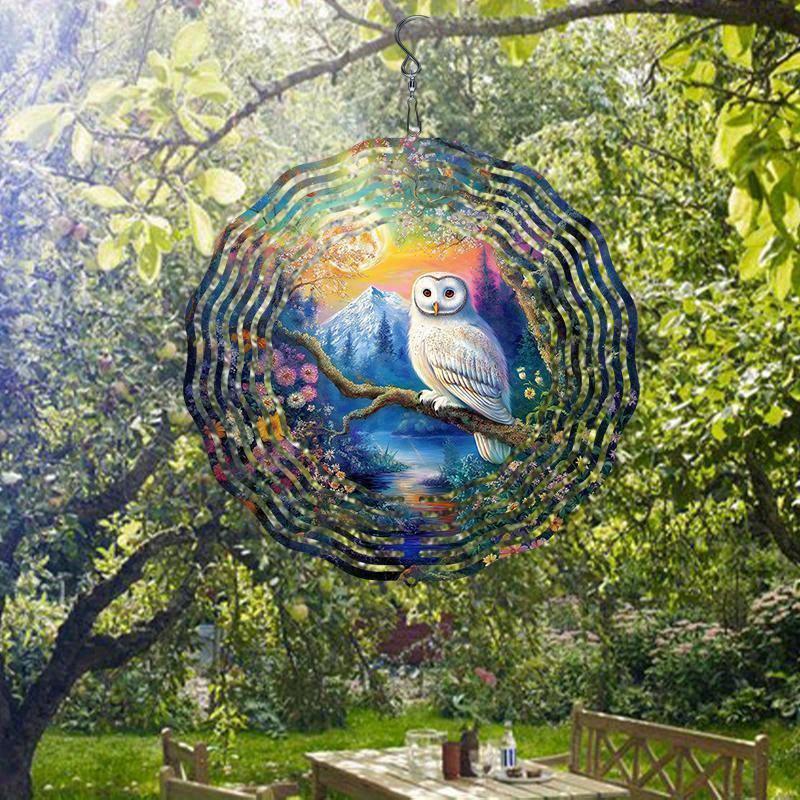 10 Zoll Hängender Windspinner mit 360-Grad-Haken für Balkon-Gartendekor Frühling Sommer Außendekoration