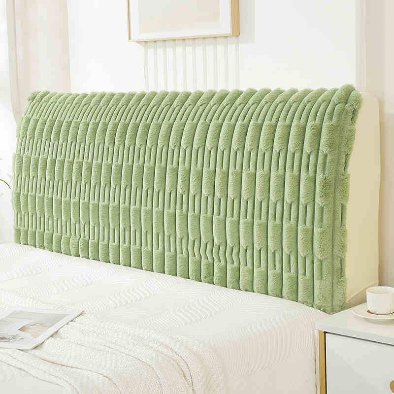 Утолщенный плюшевый чехол для изголовья кровати универсальный эластичный чехол для изголовья кровати противоскользящий защитный чехол для изголовья кровати W120 x H60-65cm 5319₽