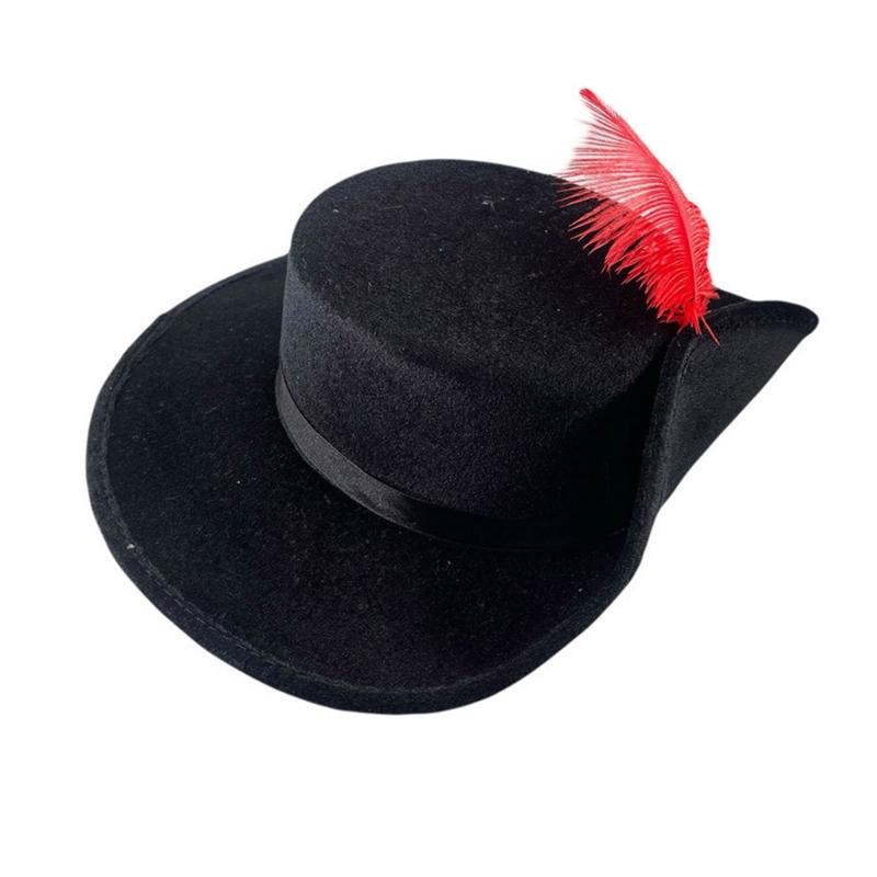 Vintage Fedora Hat Women Men Felt Vintage Hat Casual Festival Hat with Feather