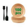 Air Fryer Paper Disposable Non-Stick Liners With Baking Tools: Cake Cups, Brush, Tongs & Gloves For Oven Airfryer Microwave