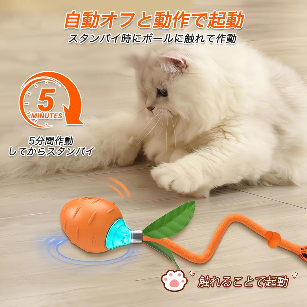 Kitoy Cat Cat Electric Cat Cat Toy Interactive Automatic Toy Electric Cat Mobile Long Tail Toy Ball with Simulated Bird USB Rechargeable Electric Cat