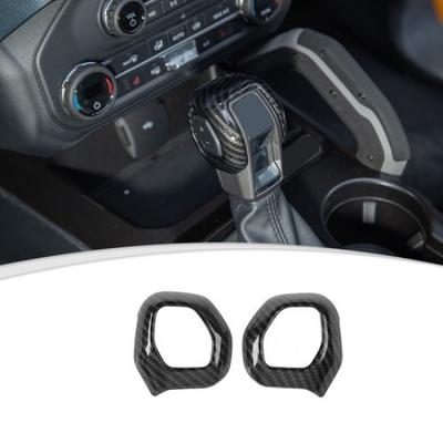 Carbon Fiber Gear Shift Knob Head Decor Frame Cover Trim for Ford Bronco +