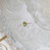 Fresh and Refreshing Olive Green Gem Rings for Women Vintage Design High Grade Light Luxury Engagement Ring  Jewelry