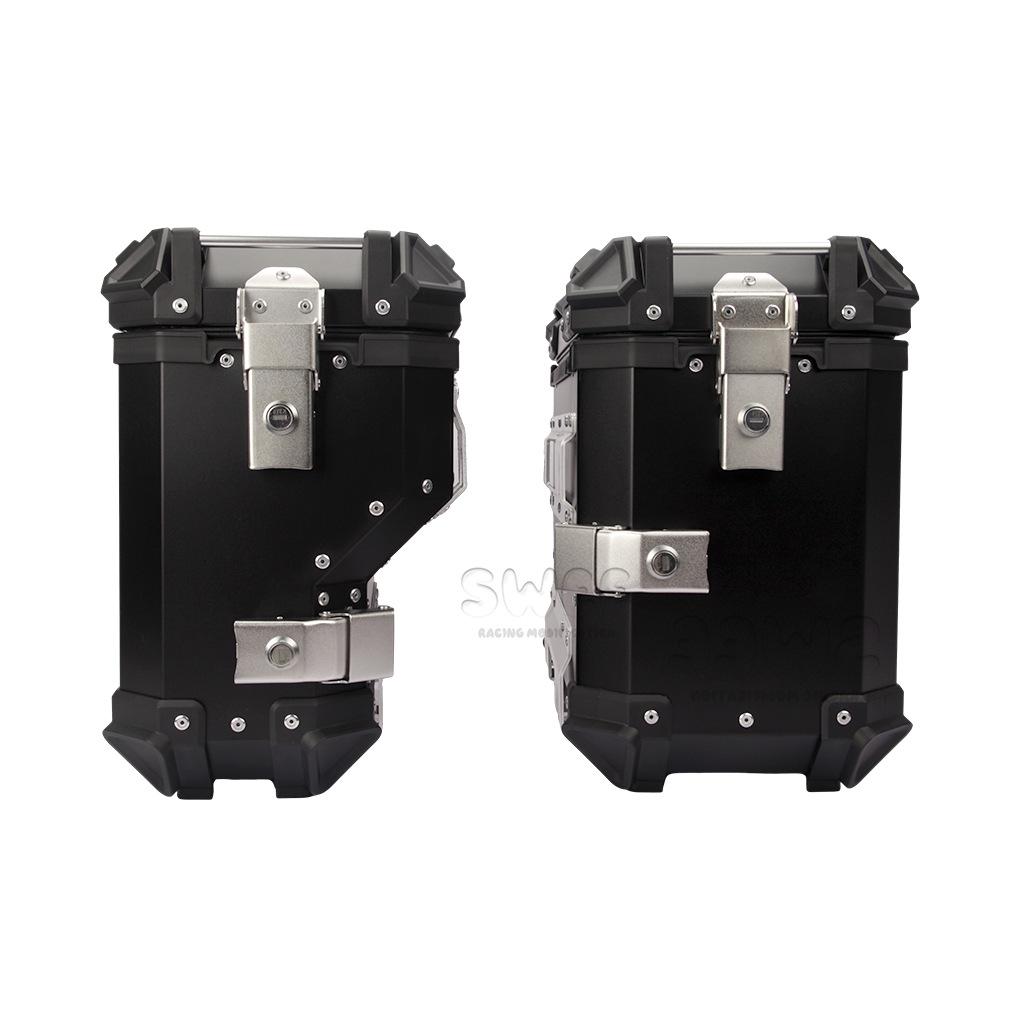 Universal Motorcycle Aluminum Side Boxes – Waterproof, Anti-Collision, Quick Release (18L/28L/35L)