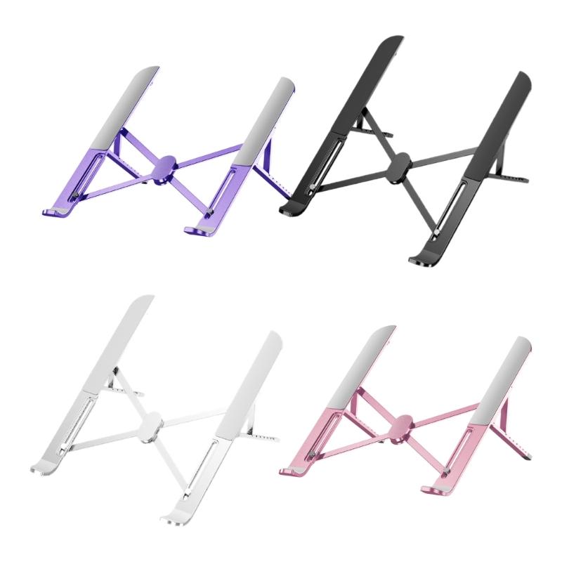 Portable Foldable Laptop Stand With 7 Adjustable Height For 17.3Inch Notebook Enhances Cooling And Ergonomic