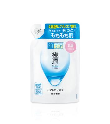 HADA LABO Gokujyun Hyaluron Milky Lotion émulsion hydratante hyaluronique, 140 ml. - Recharge, 140 ml