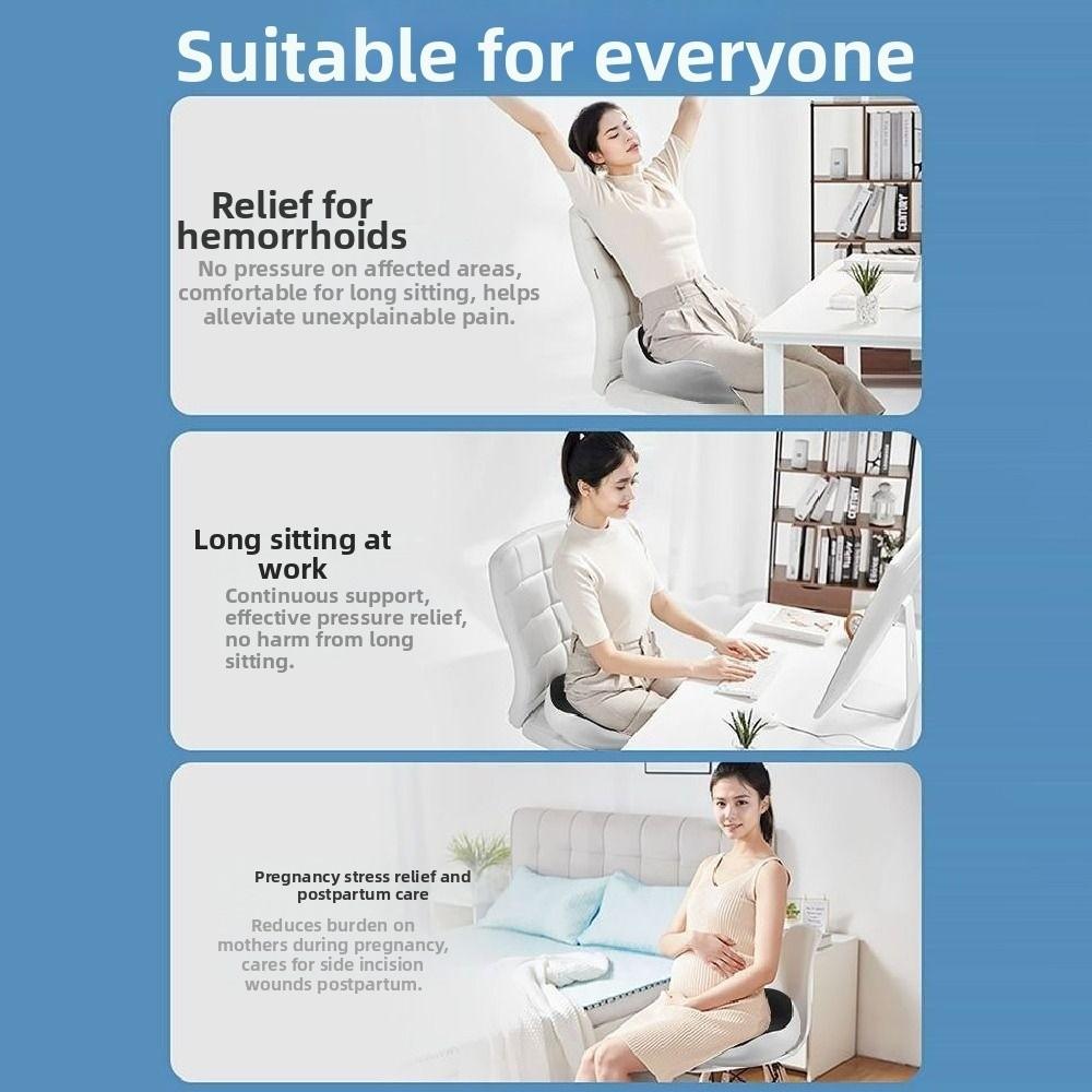 Ergonomic Sit Bone Relief Seat Cushion Slow Rebound Orthopedic Seat Cushion Sedentary