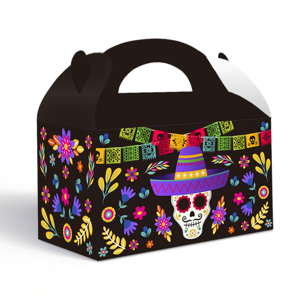 Mexican Day Of The Dead Ghost Day Party Decorative Gift ******Dead Skeleton Food Packaging Portable Box Customized