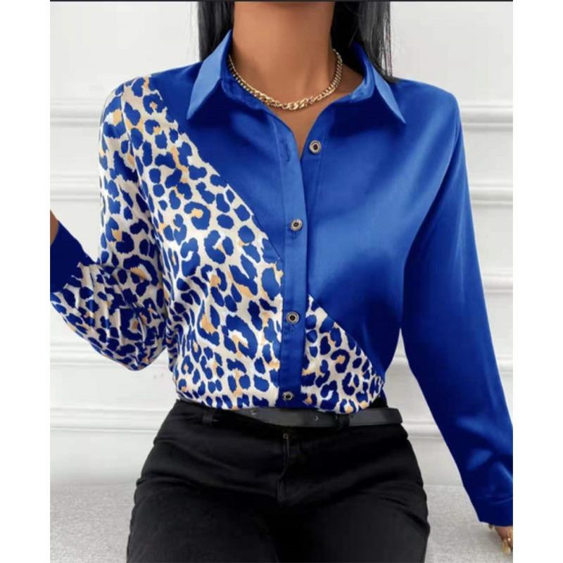 BITCED Women's Fashion Casual Long Sleeve POLO Neck Blouses & Shirts Unique Design