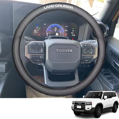 Bmolpt Steering Wheel Cover for Toyota New Land Cruiser 250 TRJ250W GDJ250W 250 Series 2024 Leather Material Steering Wheel Cover Interior Accessory