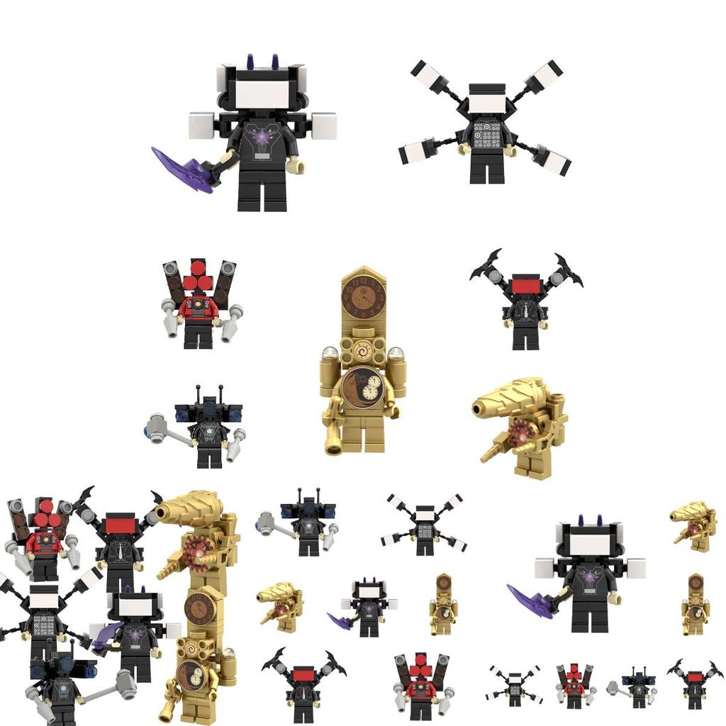 Skibidi Toilet Toy Abs Plastic Building Blocks For Kids 669d Super Tv Man