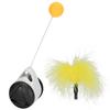 Car Design NonBattery Self Rotating Cat Chasing Toy Pet Interactive Toys with Ball Plume