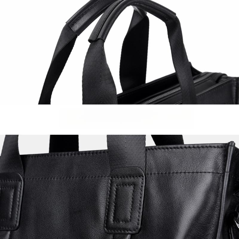 Herren Aktentasche Handtasche Großvolumige Lässige Dokumententasche Horizontale Laptoptasche