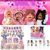 Pink Girl Gaming Theme Kids Birthday Party Tableware Set Roblox Girl Decorations Supplies