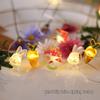 Easter Bunny & Carrot Mushroom LED Copper Wire String Lights - Battery Operated Decoration