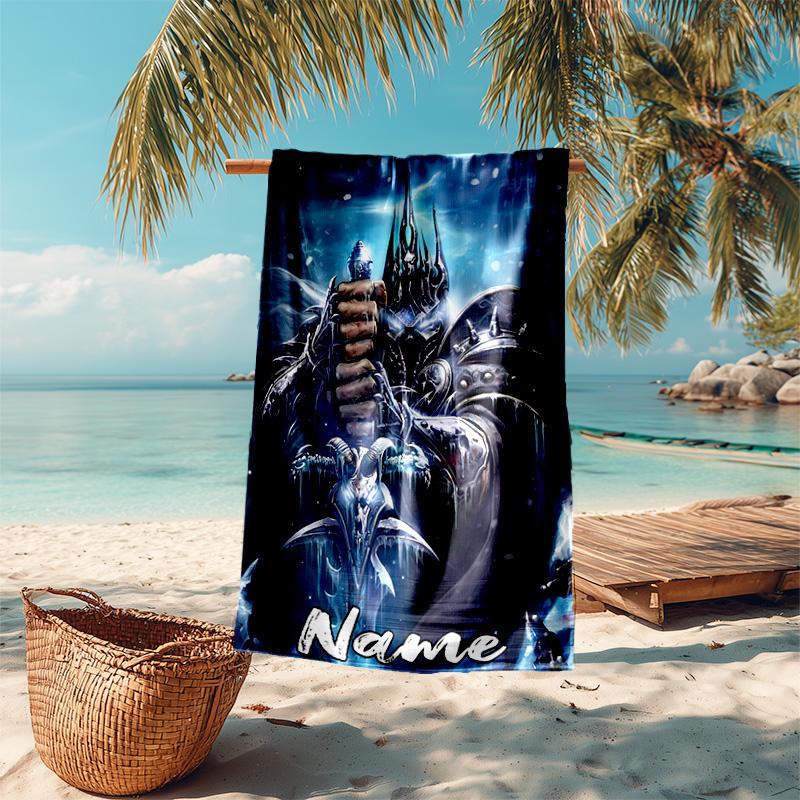 Personalized customized proof beach towel with World of Warcraft pattern - soft, absorbent,quick-drying,perfect swimming,camping&bathing