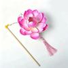 Ancient Style DIY Lotus Lamp Material Kit Portable Handmade Hand-Held LED Light Elegant Design Festive Decor