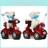 Cute Dog Resin Motorcycle Pot With Metal Art For Indoor Gardening And Party Gift