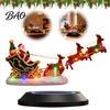Levitating Holiday Display Lighted Floating Santa Sleigh, Magnetic Levitation Flying Sleigh Ornament with Magic Decoration LED Light, Christmas