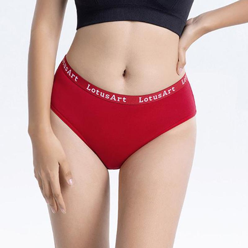 Seamless Briefs Women Cotton Mid Waist Comfortable Underwear High Elastic Breathable Hipster Panties