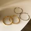 Big Flat Hoop Earrings Geometric Big Hoop Earrings Punk OL Style Fashion Jewelry