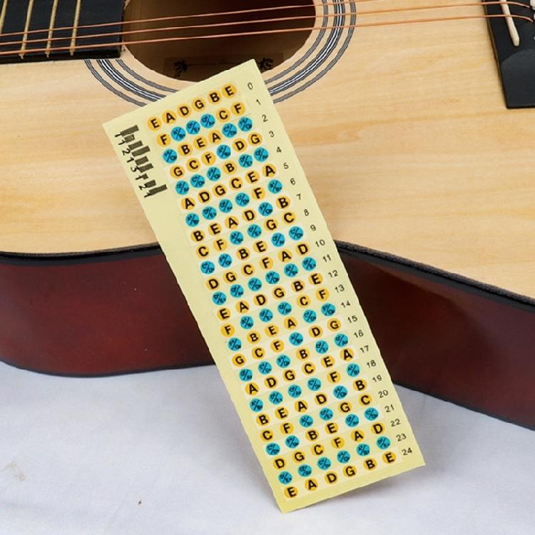 5pcs Guitar Fretboard Note Decals Sticker Beginner Ukulele Guitar Scales Sticker
