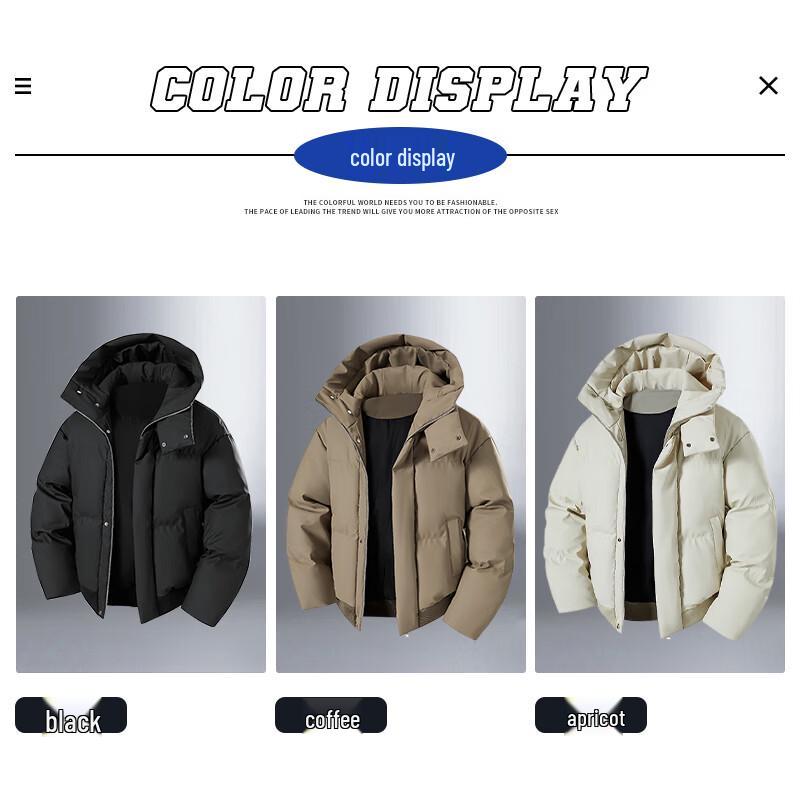 ROMON Men's Thickened Hooded Padded Jacket