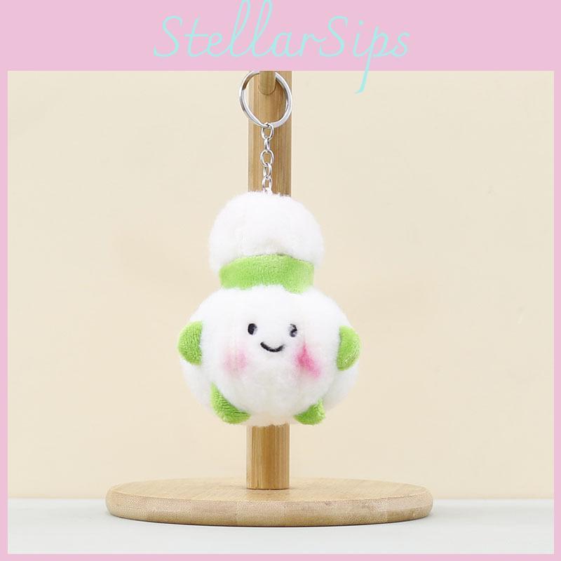 Garlic Cute Plush Keychain Plushie Toy With Pp Cotton Filling For Decor Bag
