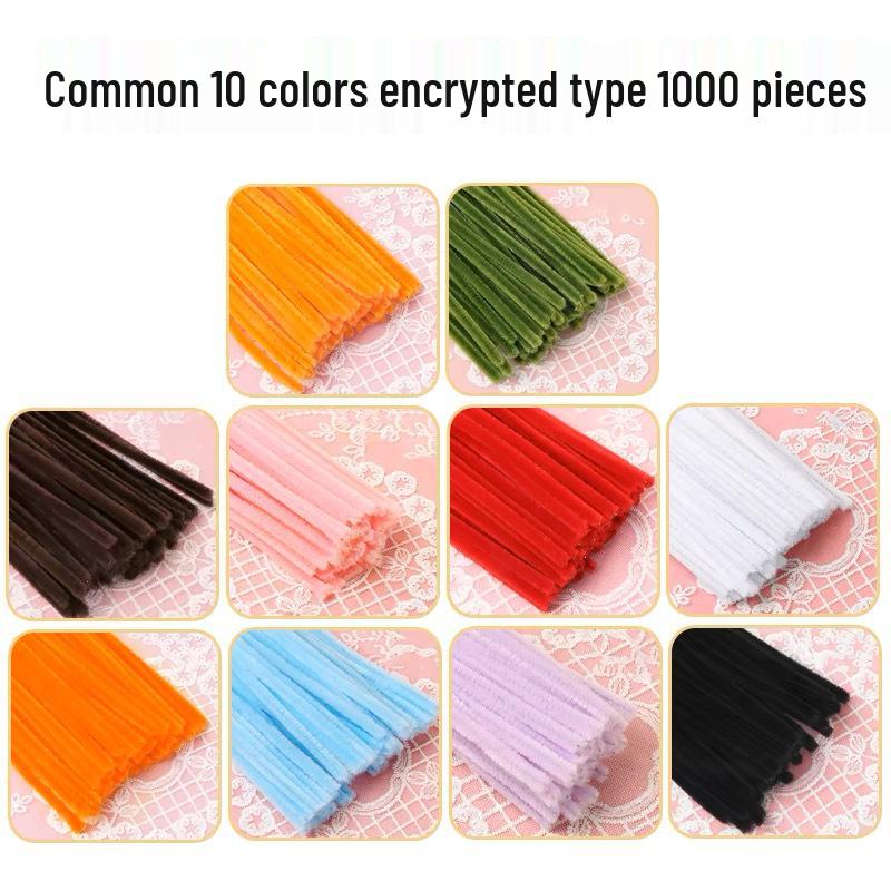 DIY Bouquet Plush Twist Stick for Children's Handmade Toy Creations - Hair-Safe Material, Ideal for Crafting