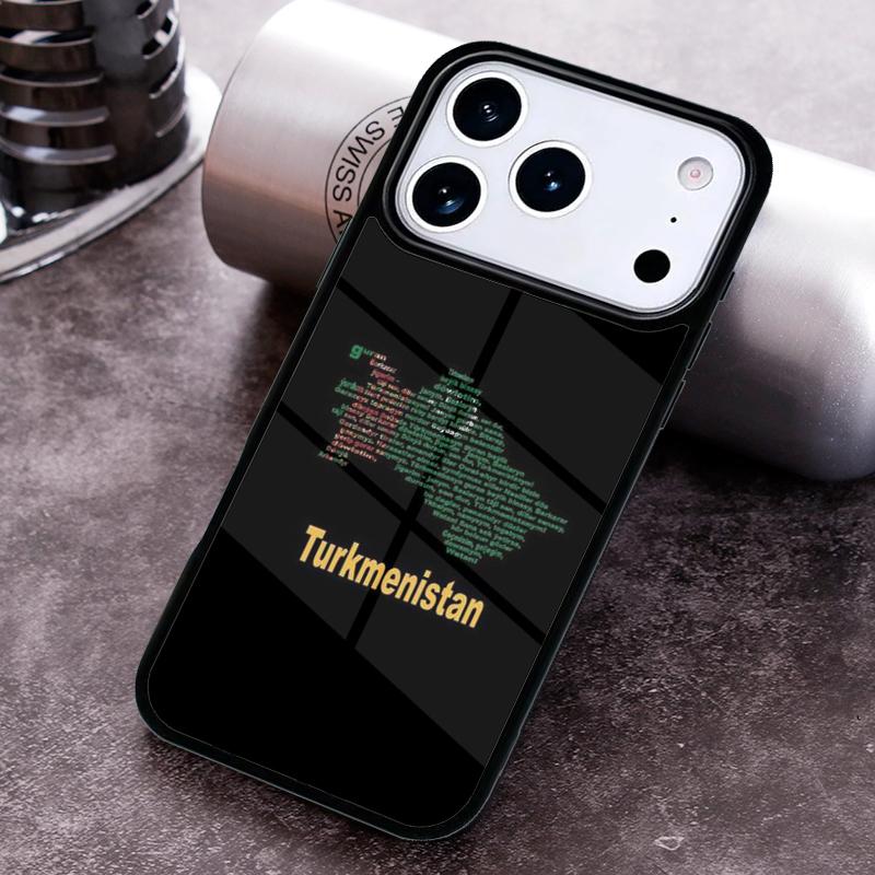 Turkmenistan Flag Soft Phone Case For iPhone 17,16e,15,14,13,12,11,Mini,Pro,MAX Soft Silicone Cover