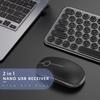 2.4g Wireless Keyboard And Mouse Combo Ergonomic Keyboard With Round Keys Usb Mouse For Windows Laptop Pc Notebook