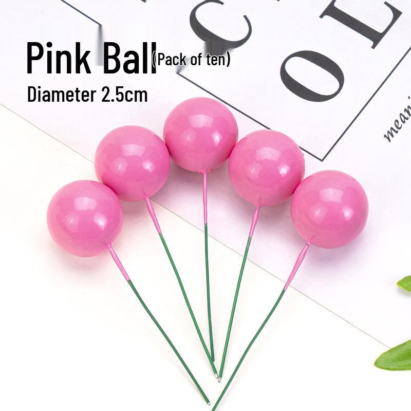 100pcs Cake Toppers: Gold, Silver, and Colorful Balls for Birthday Party Decorations