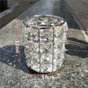 Metal Makeup Brush Storage Tube Eyebrow Pencil Makeup Organizer Bead Crystal Jewelry Storage Box