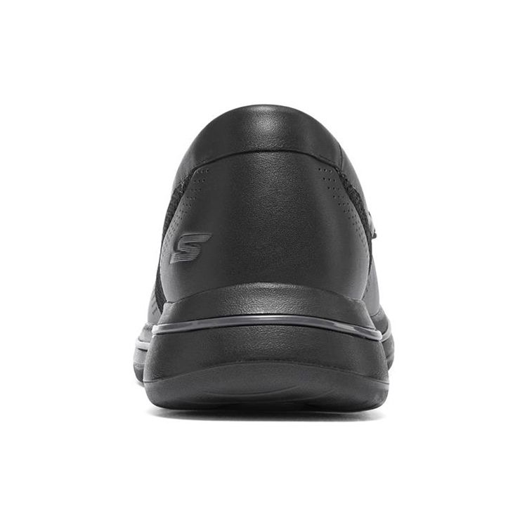 Skechers Go Walk 5 Slip-On Low-Top Leather Walking Shoes Men sneakers Black 216023-BBK