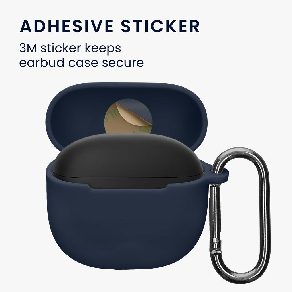 Kwmobile Earphone Case for Xiaomi Redmi Buds 6 Lite Wireless Navy Blue - Earbuds, Silicone, Drop-Resistant,