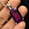 Pandantiv Safir Violet Baghetă Natural 32 Ct Argint Sterling 925 CERTIFICAT