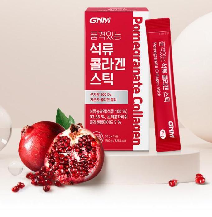 GNM Pomegranate Collagen Jelly Stick – Skin Elasticity & Beauty Support (15 Sticks)