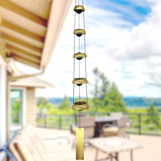 Outside Metal Wind Chime 3/5 Layers Vintage Memorial Wind Chime Home Outdoor Garden Patio Feng Shui Wind Bell Hanging Decoration