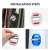 Sbfu3 4Pcs Stainless Car Door Lock Cover Steel Protection Stickers Accessories For Jeep Grand Wrangler JK Cherokee Liberty Gladiator C